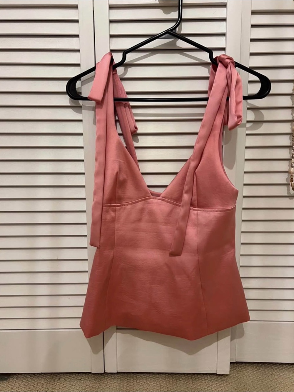 Women’s Tie-Shoulder Pink Tank Top